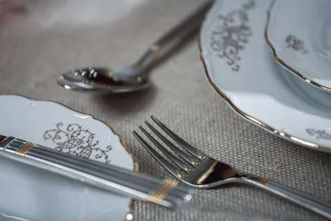 Decorated table Stock Photos