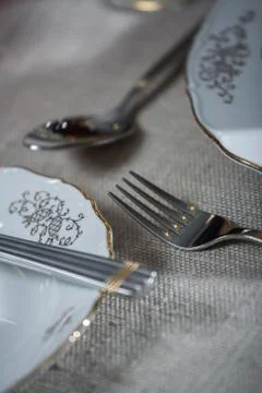 Decorated table Stock Photos