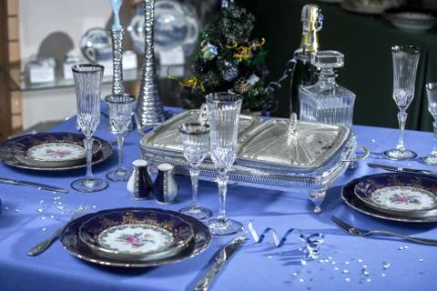 Decorated table Stock Photos