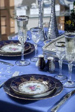 Decorated table Stock Photos