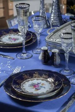 Decorated table Stock Photos