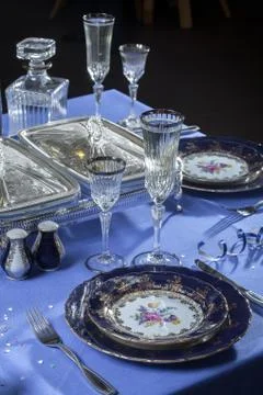 Decorated table Stock Photos