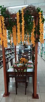 DECORATED TABLE Foto stock