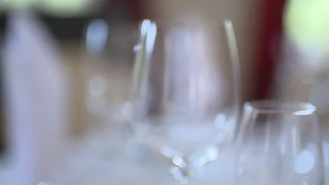 Decorated table for a wedding dinner Video stock 69782279