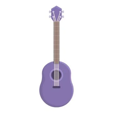 Decorated ukulele icon cartoon vector. Cute instrument Stock Illustration