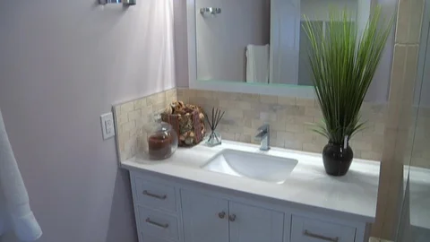 Decorated Washroom Stock Footage 111498111