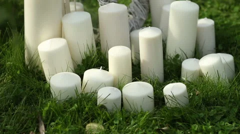 Decorated wedding arch rustic style Stock Footage 61912218