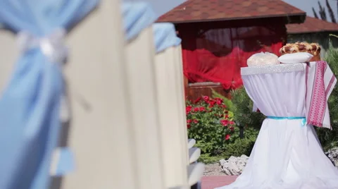 Decorated wedding elements Video stock 40739397