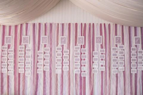 Decorated Wedding Seating plan Fotos Stock
