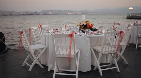 Decorated Wedding Table. Stock Footage 41382449