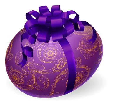 Decorated wrapped easter egg Illustrazione stock