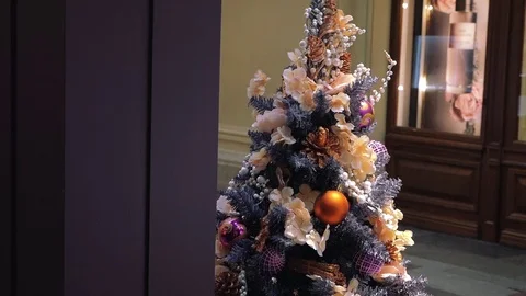Decorated xmas tree Video stock 83234205