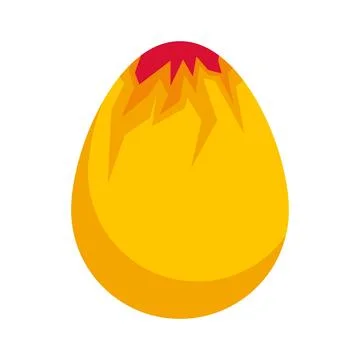 Decorated yellow easter egg with flame pattern 스톡 일러스트