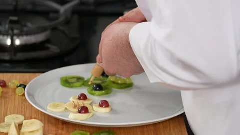 Decorates fruit salad Stock Footage 183522696