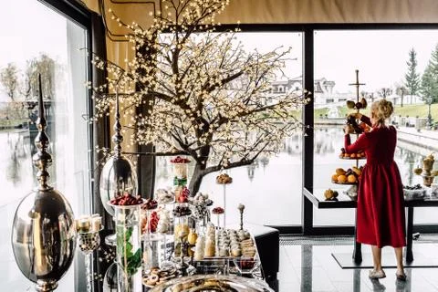 Decorates a fruit table Stock Photos