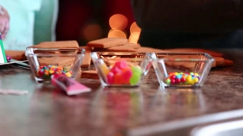 Decoratinc ginger house3close Stock Footage 82736173