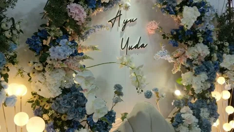 Decorating the bridal tent Stock Footage 274479550