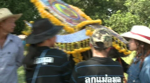 Decorating the buffalo 13 Stock Footage 483698