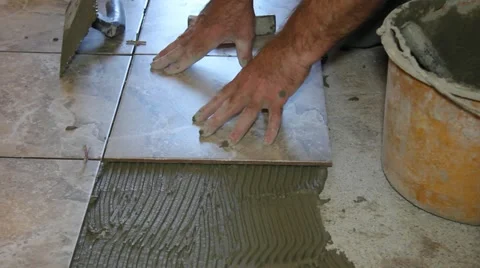 Decorating with ceramic tiles Stock Footage 10808033