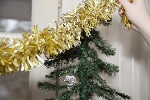 Decorating for Christmas Stock Photos