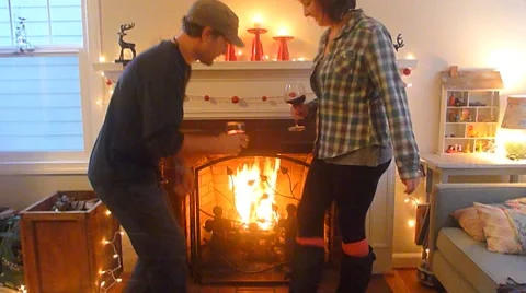 Decorating for Christmas Time Lapse 2 Stock Footage 8914256