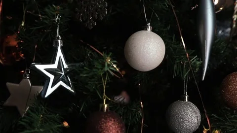 Decorating A Christmas Tree Stock-Footage 83020232