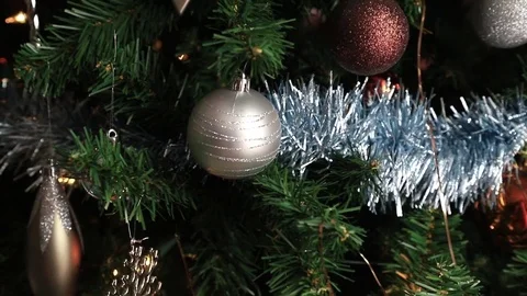 Decorating A Christmas Tree Stock-Footage 83020373