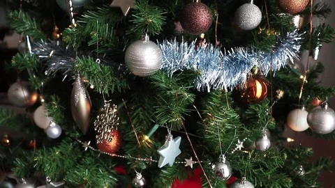 Decorating A Christmas Tree Stock-Footage 83020409