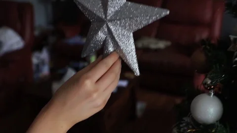 Decorating A Christmas Tree Stock-Footage 83021452