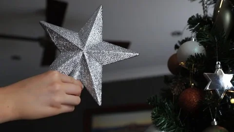 Decorating A Christmas Tree Stock-Footage 83021599