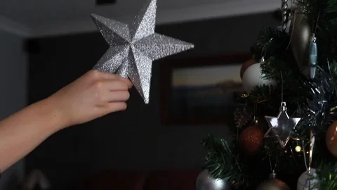 Decorating A Christmas Tree Stock-Footage 83021690