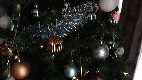 Decorating A Christmas Tree Stock-Footage 83023385