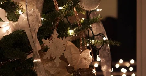 Decorating the Christmas Tree Video stock 83100856