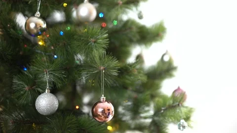 Decorating Christmas Tree Stock Footage 221157918