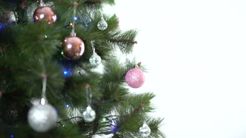 Decorating Christmas Tree Stock Footage 221158010
