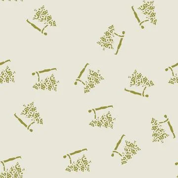 Decorating the christmas tree glyph vector seamless pattern イラスト素材