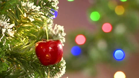 Decorating a christmas tree HD Stock Footage 56236762