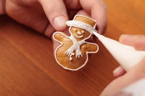Decorating cookies Stock Photos