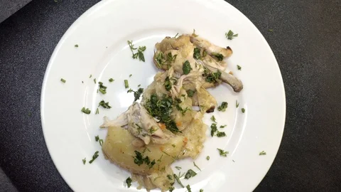 Decorating the dish Stock Footage 101967414