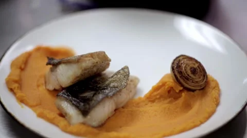 Decorating dish Stock Footage 307340064