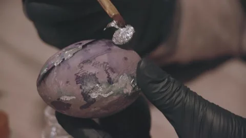 Decorating Easter egg Stock Footage 270382226