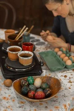 Decorating Easter Eggs Stock Photos