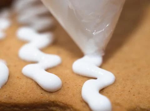 Decorating Gingerbread Closeup Stock Photos