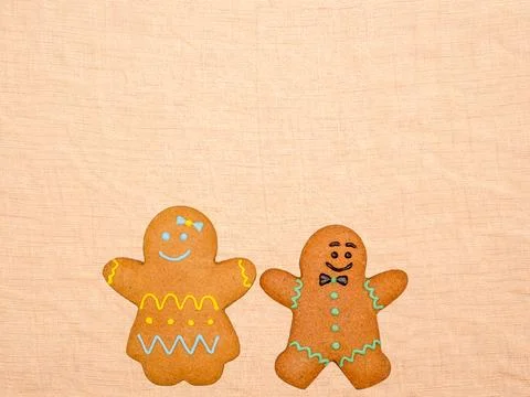 Decorating gingerbread cookie with icing Stock Photos