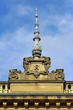 Decorating a house facade Foto stock