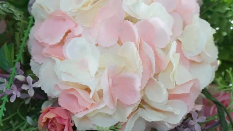 Decorating the interior of the restaurant with flowers Stock Footage 238030083