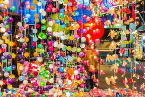 Decorating Light Balls. Stock Photos