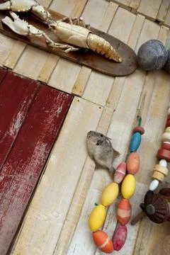 Decorating an old hut Stock Photos