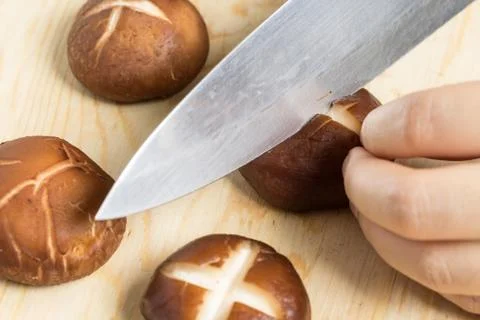 Decorating Shiitake Stock Photos