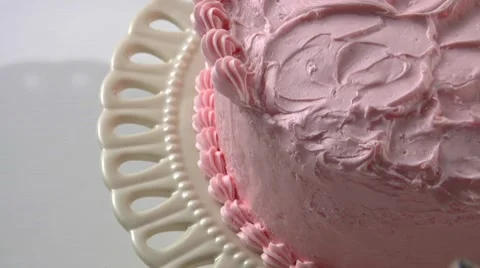 Decorating a strawberry cream cake Stock Footage 8570395